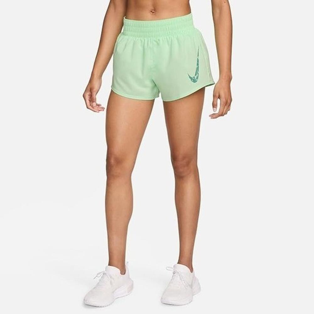 Nike One Women's Vapor Green Swoosh Running/Training Shorts‎ Medium NWT